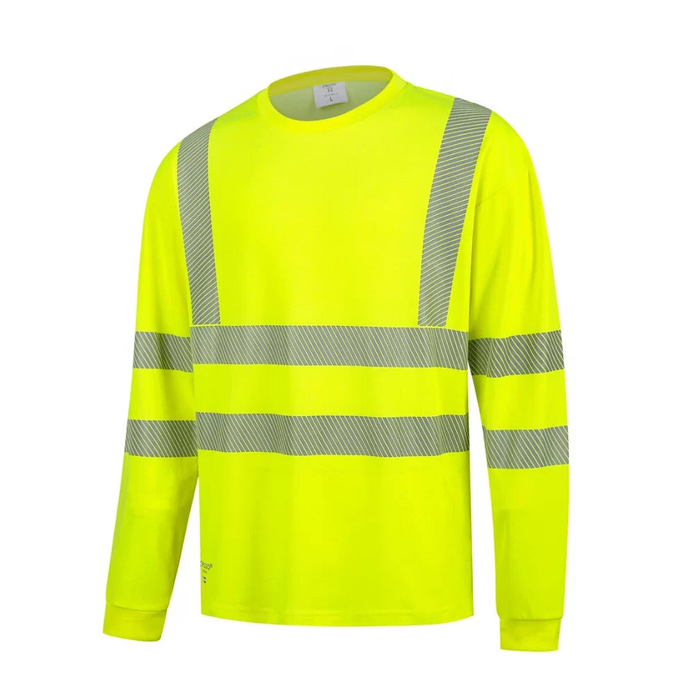 HVMIL_G, HIGH VISIBILITY LONG SLEEVE T-SHIRT PESSO HVMIL, YELLOW