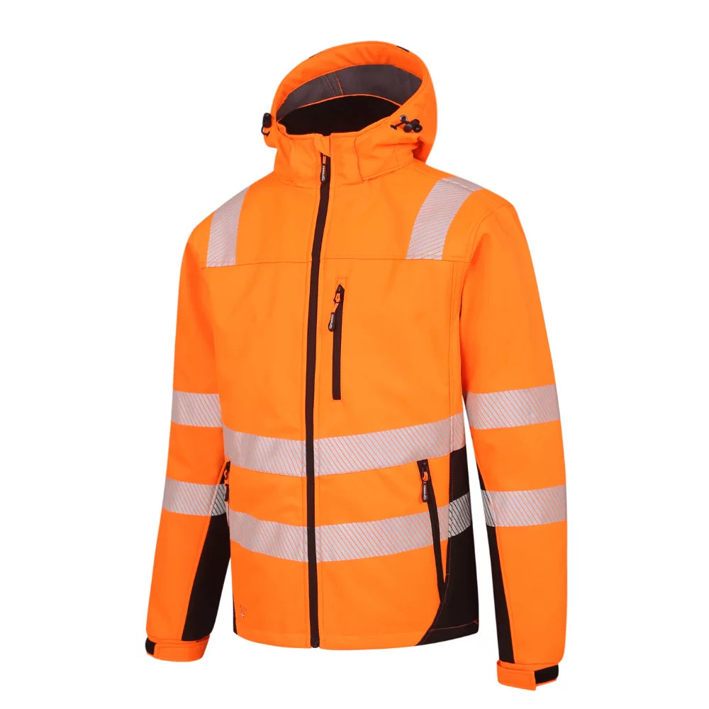 CALGARY_OR, VESTE SOFTSHELL HAUTE VISIBILITÉ PESSO CALGARY, ORANGE