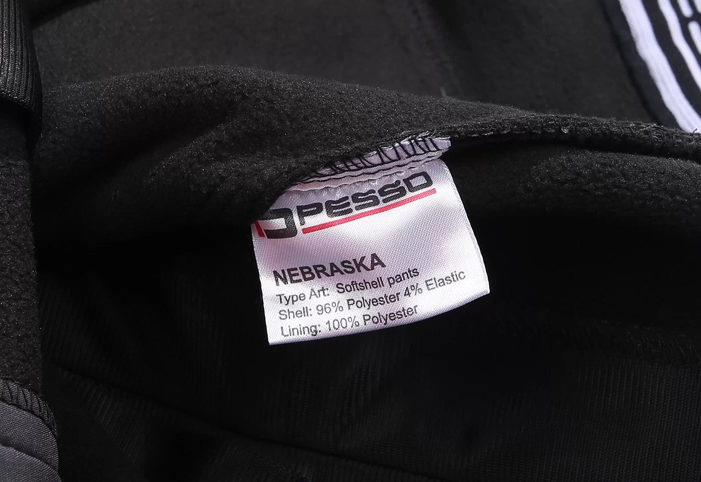 NEBRASKA_J, PANTALON SOFTSHELL PESSO NEBRASKA, NOIR