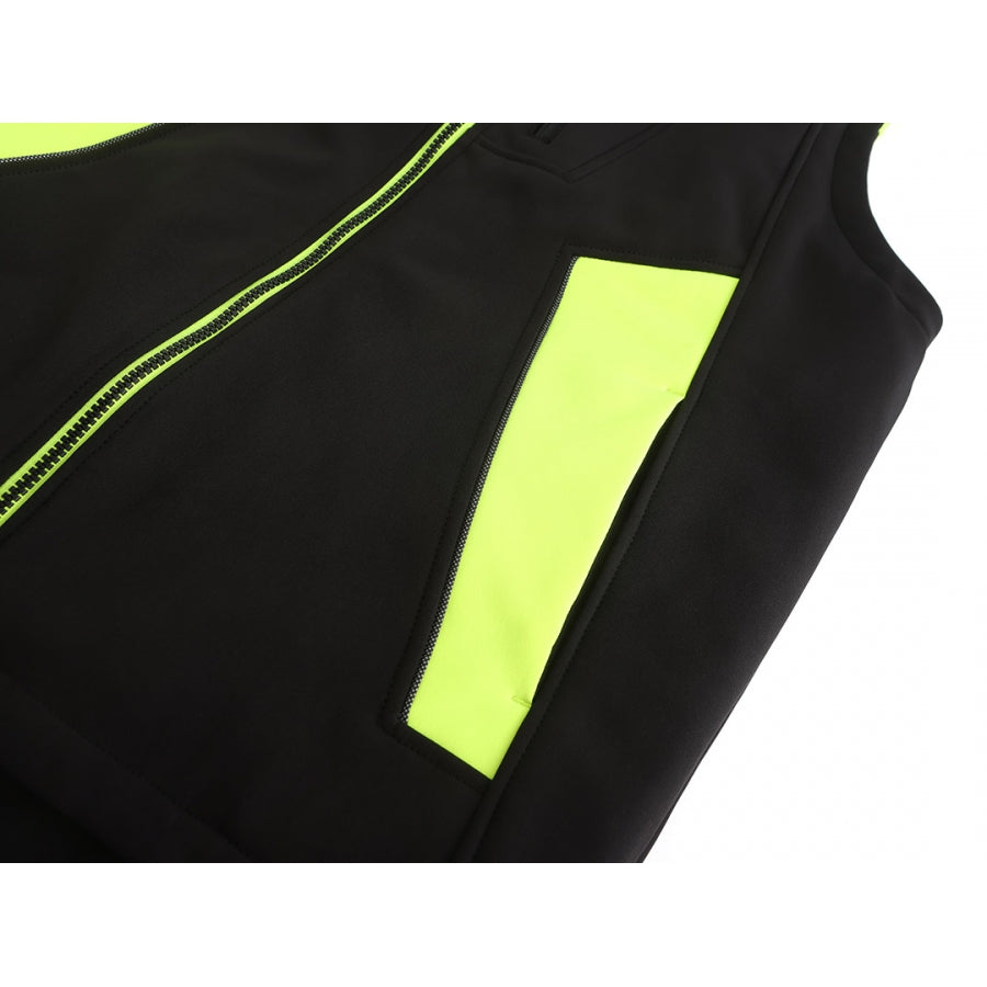 VESTA , SOFTSHELL VEST PESSO SOFTBLACK, BLACK YELLOW